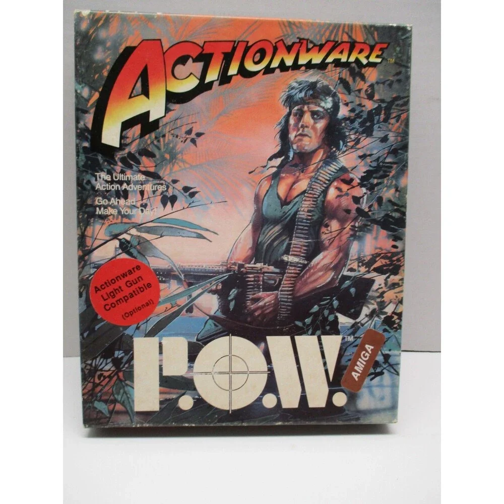 P.O.W (Actionware 1988) - Amiga  Light Gun Compatible Hostage Rescue Simulation